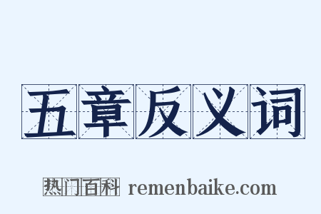 五章反义词是什么意思的图片